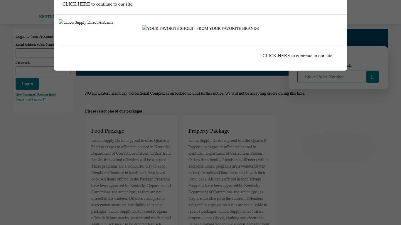 Union Supply Direct - Kentucky Inmate Package - Home